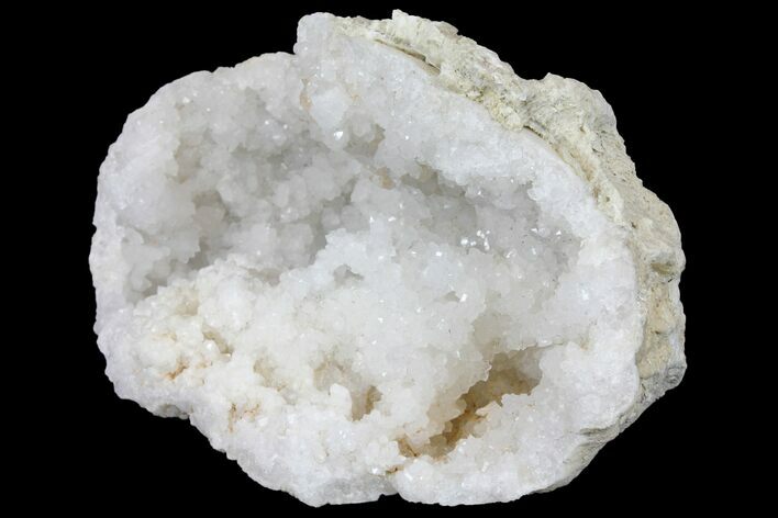 Quartz Crystal Filled Geode Section- Morocco #133698